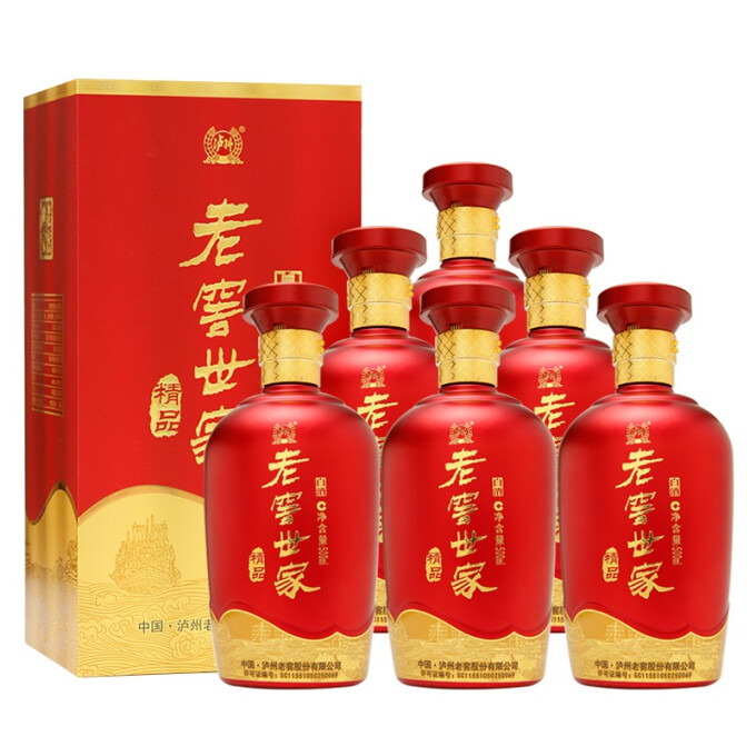 泸州老窖世家精品白酒52度500ml6瓶