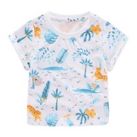 夏季男宝宝儿童圆领可爱卡通印花短袖T恤上衣