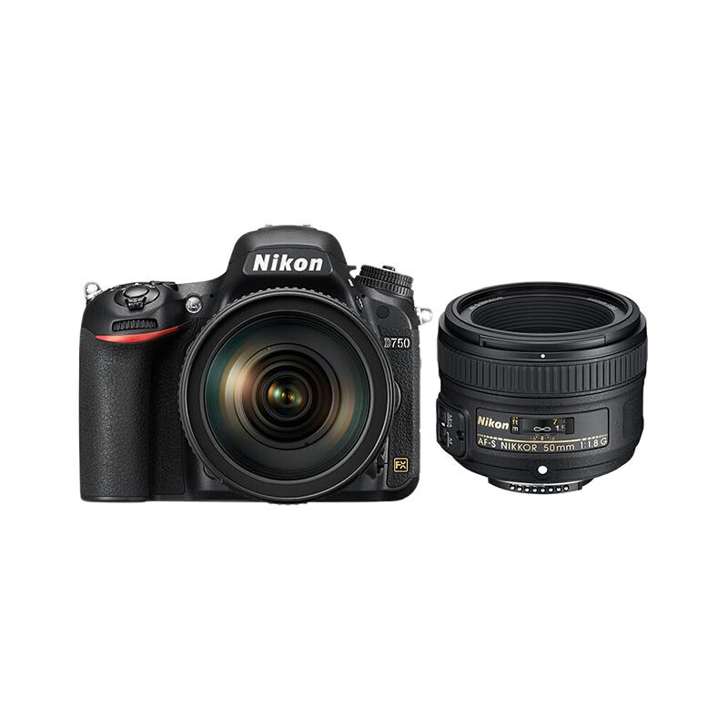 尼康(nikon)d750单反数码照相机 全画幅双镜头套机 (af-s 24-120mm f