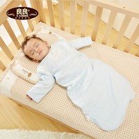 良良（liangliang）寶寶純棉一體睡袋保暖舒適可拆袖寶寶睡袋 80cm