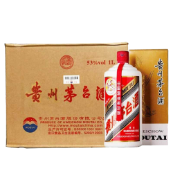 贵州茅台酒 53度飞天茅台酒 酱香型白酒 公斤茅台 1l 1000ml*6瓶 整箱