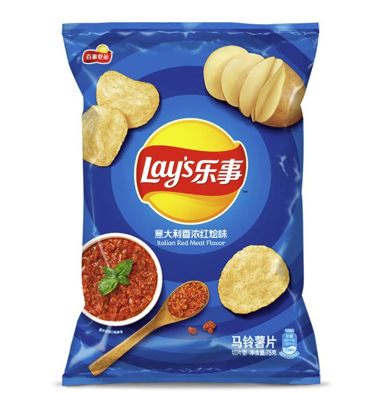 lay"s 乐事 意大利香浓红烩味薯片 75克