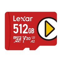Lexar 雷克沙 PLAY系列 Micro-SD存儲卡 512GB（UHS-I、V30、U3、A2）
