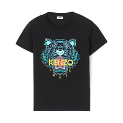 kenzo tiger系列 女士标志性多色老虎短袖t恤