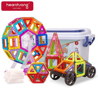 京东plus会员：哈尚（Hearthsong）儿童玩具积木磁力片套装198件 男女孩儿童节生日礼物