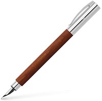 Faber-Castell 辉柏嘉 AMBITION 钢笔 148181 梨木，F尖，礼品包装，杆身颜色：棕色/银色