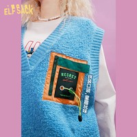 elf sack 111M_ALJ004 女士仿羊绒V领马甲