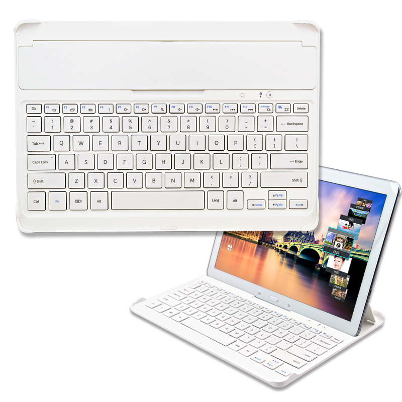 三星 NOTE PRO 12.2 P900通用键盘P901原装蓝牙键盘T900保护壳皮套 白色+数据线