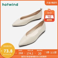 hotwind 熱風 熱風女鞋2020年秋季新款女士平跟單鞋百搭時尚休閑鞋H24W0305