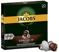 JACOBS Jacobs Espresso咖啡膠囊 強度10/12 200 Nespresso 兼容膠囊，10 x 20杯