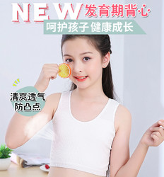 发育期小背心初中学生9-12-14岁高中少女文胸大童女童