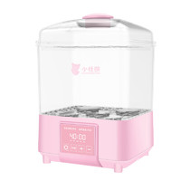 小壯熊 KH-0918 奶瓶消毒器 透明款 櫻粉色