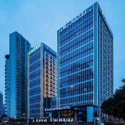 可拆分南宁k国际酒店高级大床房2晚含早餐接送机延迟退房minibar