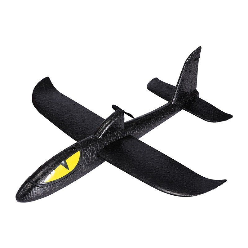 儿童DIY拼装电动手抛滑翔飞机黑精灵