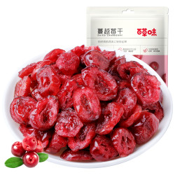 becheery百草味百草味蔓越莓干100g烘焙用果脯蜜饯即食蔓越莓干水果
