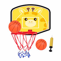 HUANGGUAN TOYS 皇冠玩具 皇冠玩具（ HUANGGUAN ）  儿童篮球框免打孔挂式篮板 (6寸PVC篮球2个+打气筒1个）