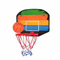 HUANGGUAN TOYS 皇冠玩具 儿童篮球框免打孔挂式 (6寸PVC篮球2个+打气筒1个）