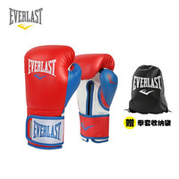 EVERLAST 艾华朗   EVERLAST拳击手套男女成人儿童散打训练泰拳格斗搏击Powerlock沙袋拳套艾华朗P00000729-12 红蓝色 12OZ