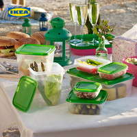 IKEA宜家PRUTA普塔冰箱冷冻收纳盒厨房饺子盒专用保鲜盒套装饭盒