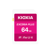 KIOXIA 鎧俠 EXCERIA PLUS 極至光速系列 SD存儲卡 64GB（UHS-I、V30、U3）
