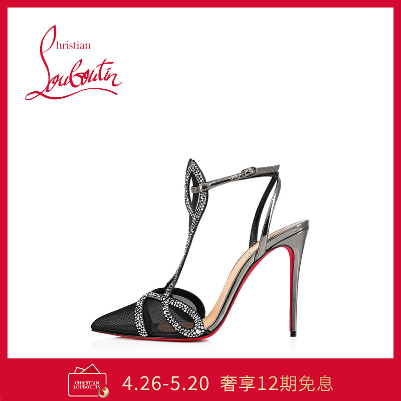 CHRISTIAN LOUBOUTIN CL DOUBLE L 100 女士高跟鞋婚鞋单鞋红底鞋