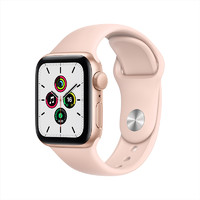 Apple 蘋果 Watch SE 智能手表 40mm GPS款 金色鋁金屬表殼 粉砂色運動型表帶（血氧、GPS、揚聲器）