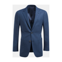 SUITSUPPLY -Havana蓝色羊毛修身商务休闲男士西装上衣