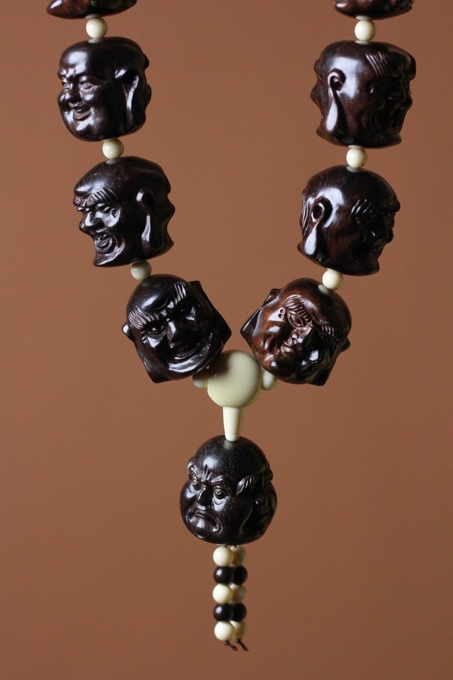 大匠造物 原创 DIY 紫光檀十八罗汉 4cm x 19粒