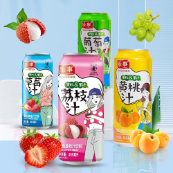 lay"s 乐事 葡萄果粒果汁饮料 大果肉新鲜葡萄汁黄桃汁草莓汁荔枝汁果