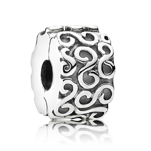 PANDORA 潘多拉 790338 蛇纹花边925纯银固定夹