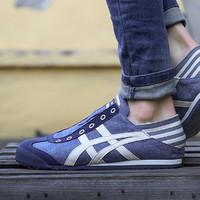 Onitsuka Tiger 鬼塚虎 MEXICO 66 PARATY TH342N 中性款一脚蹬帆布鞋