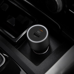 mi 小米 车载充电器快充版1a1c 100w 炫彩灯效支持5a大电流双口输出