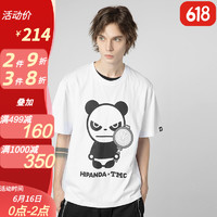 HIPANDA x TMC你好熊猫 男女同款 虎牙天命杯联名定制T恤 TMC印花T恤-白色 M
