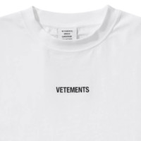 VETEMENTS Logo 印花标签缝饰T恤