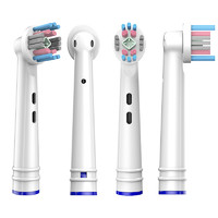 Or-Care 或护理 适配博朗欧乐B（Oral-B）电动牙刷头  美白清洁型4支装