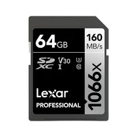 Lexar 雷克沙 PROFESSIONAL SD存儲卡 64GB（UHS-I、V30、U3）