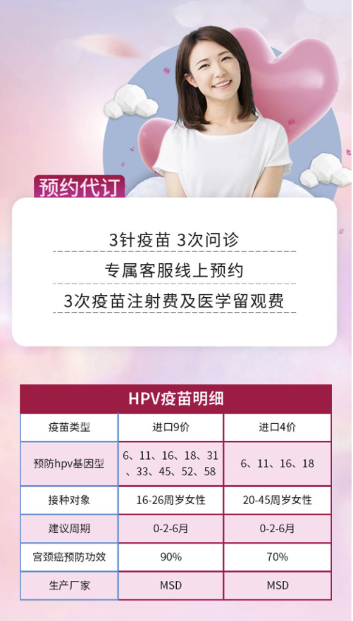 限北京:hpv疫苗9价九价4价四价宫颈癌疫苗预约 代订服务3针