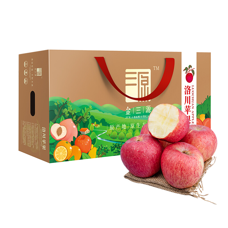 金三源 洛川苹果 2.25kg 礼盒装