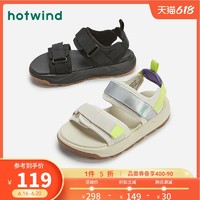 hotwind 熱風 女鞋2021年夏季新款女士時尚涼鞋女夏增高沙灘鞋H65W1221
