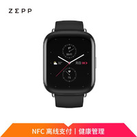 ZEPP Zepp E 时尚智能手表 NFC 50米防水 方屏版 曜石黑 氟橡胶表带