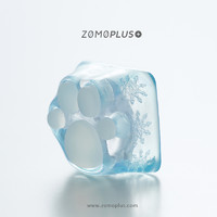 ZOMO原创设计 萌可爱 3D打印Tiffany蒂芙尼樱花树脂个性猫爪键帽 蓝色