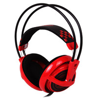 Steelseries 赛睿 西伯利亚v1 QQ飞车版 耳罩式头戴式有线耳机 红黑色 3.5mm