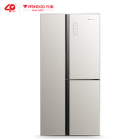 万宝(Wanbao) BCD-410WPGE 410升 T形对开门冰箱 电脑智控 风冷无霜 大容量家用冰箱（科技银）
