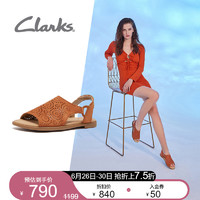Clarks 其樂 clarks其樂女鞋2021夏季新款平底鏤空羅馬涼鞋沙灘洞洞鞋女