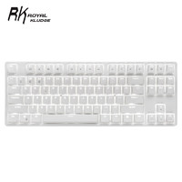 ROYAL KLUDGE RK987机械键盘热插拔游戏键盘无线2.4G有线蓝牙三模电脑外设笔记本办公自营87键白色背光白色红轴