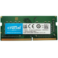 Crucial 英睿达 DDR4 2666MHz 笔记本内存 普条 绿色 8GB CT8G4SFS8266