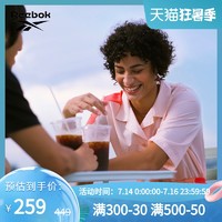 Reebok 銳步 官方運動經典 夏季 度假風 女子短袖翻領襯衫GK6759