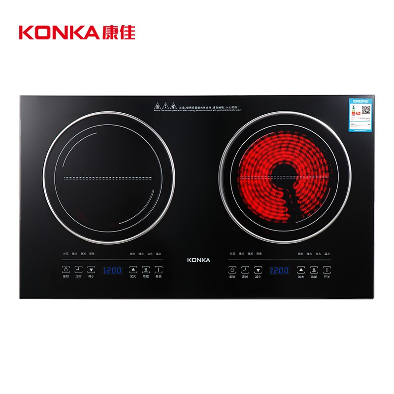 KONKA 康佳 商用电磁炉3500w 豪华双灶款（电磁炉+电陶炉）