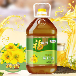 福临门 中粮福临门 压榨纯香菜籽油5l 烹饪食用油浓郁