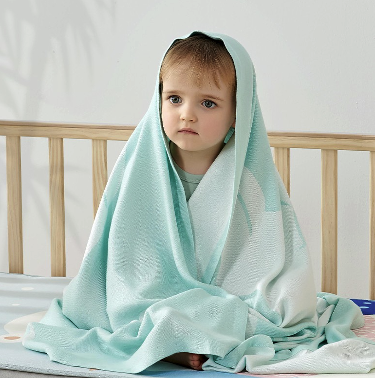 OUYUN 欧孕 儿童冰丝夏凉被婴儿空调被竹纤维盖毯幼儿园午睡毯子夏季薄款